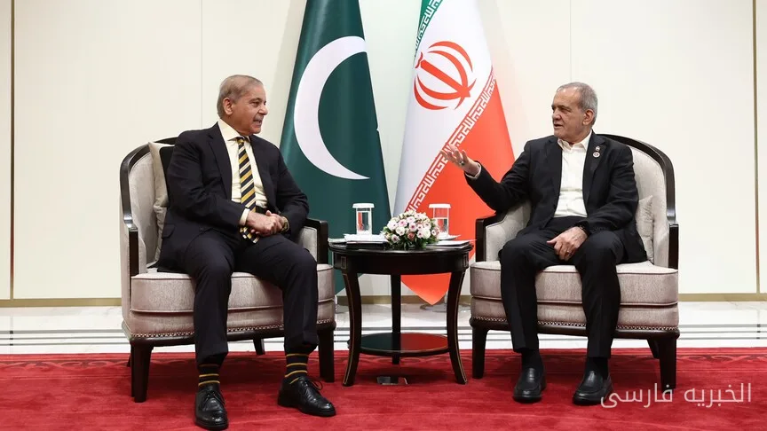 دیدار رئیس‌جمهور ایران مسعود پزشک‌یان و نخست‌وزیر پاکستان شهباز شریف در نیویورک