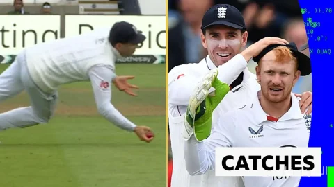 The Brilliance of Lawrence and Cox: Stunning Catches in the Third Test