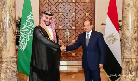 دیدار محمد بن‌سلمان و عبدالفتاح السیسی در قاهره